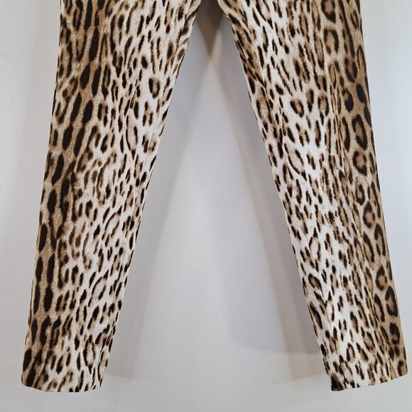 MICHAEL Michael Kors Brown Animal Print Pants Size 4P - Picture 3 of 10